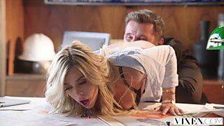 Seductive Blonde Has Passionate Affair With Boss