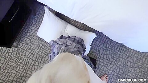 Kiara Cole sucks her stepdad’s cock while keeping eye contact in this POV tease